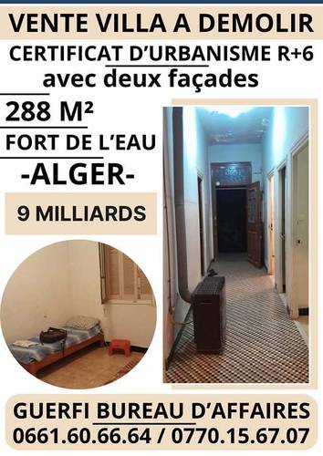 VENTE VILLA A DEMOLIR