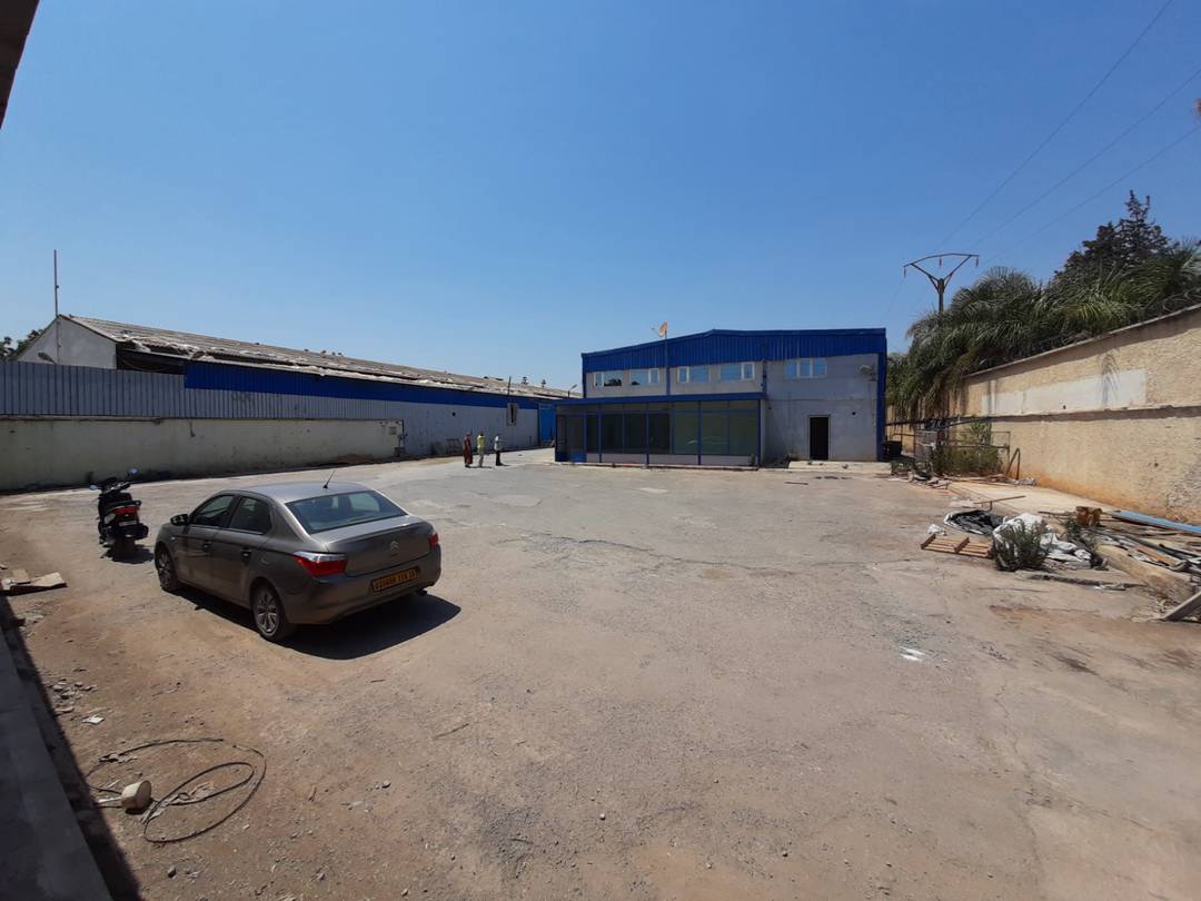 Agence loue à Zaouia (Beni Tamou) un Hangar de : 2400 M² couvert bord de route principale