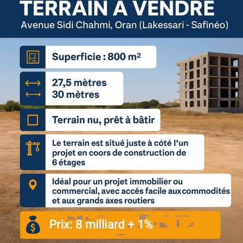 terrain Avenue Sidi chahmi