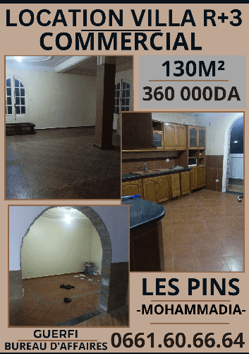 LOCATION VILLA R+3 COMMERCIAL