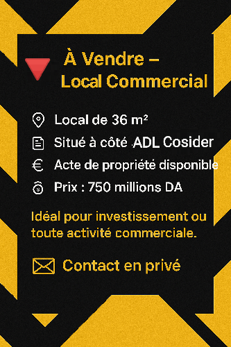 Local ADL Cosider A vendre 