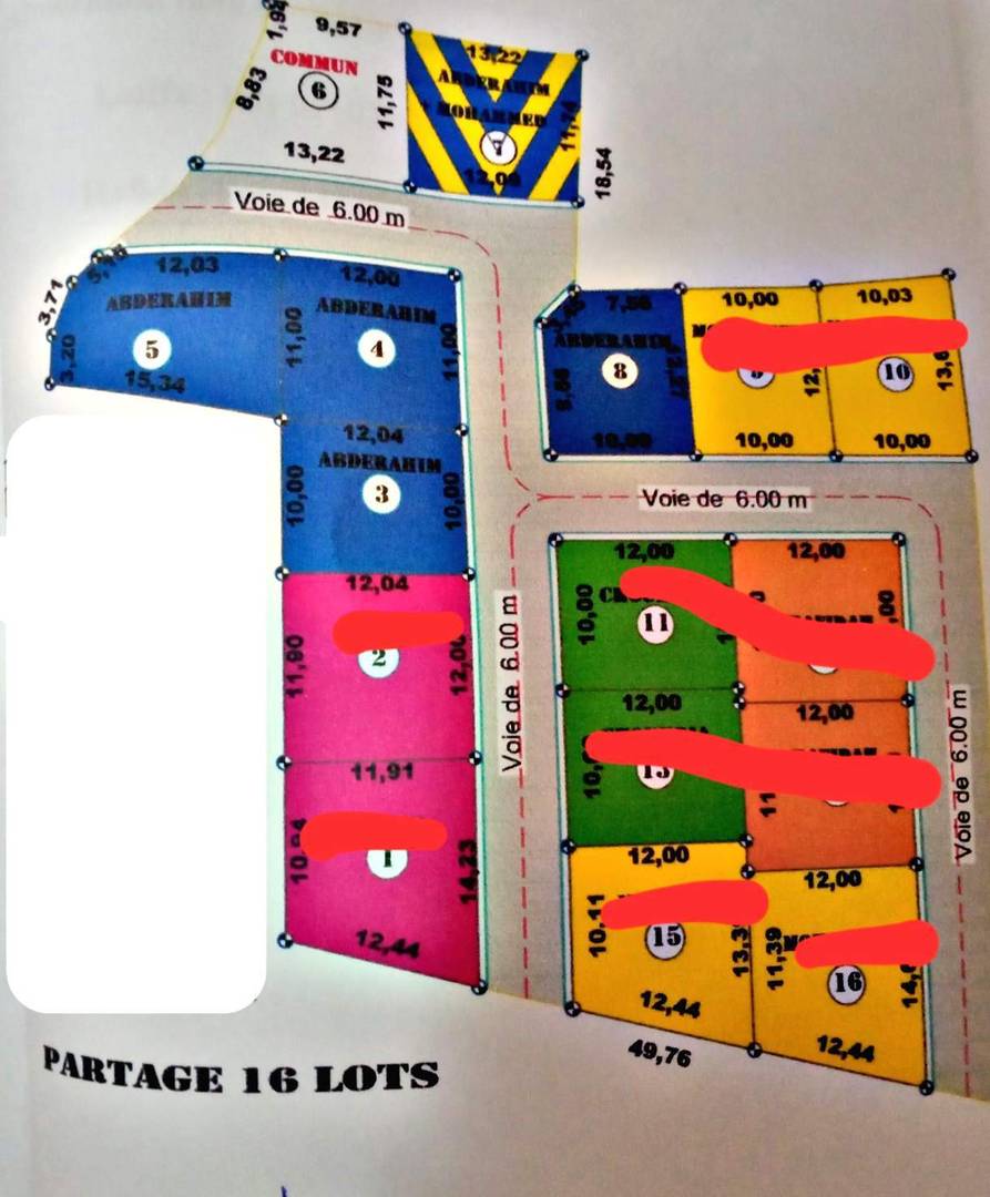 5 lots terrains a vendre 