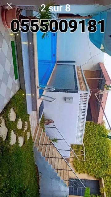 vente villa avec piscine F8 8 piece chlef 3tawena 3.8