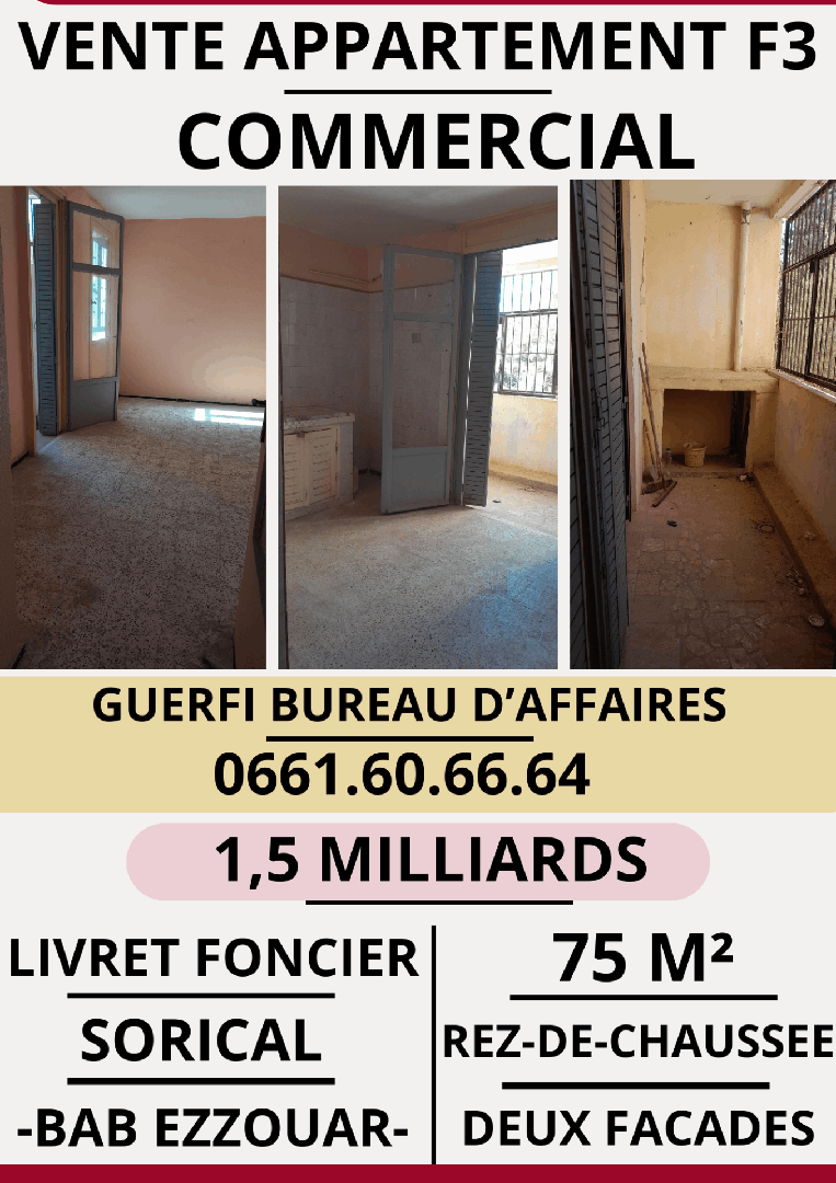 VENTE APPARTEMENT F3