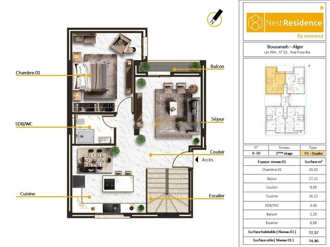 Vente Appartement F5 Bouzareah