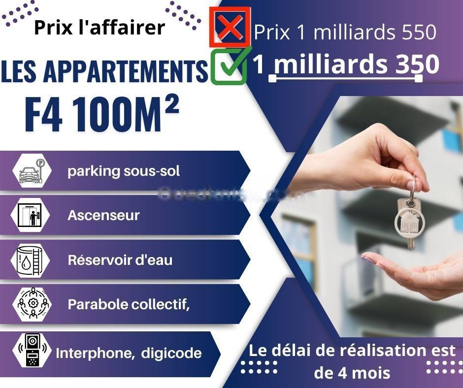 Vente Appartement F4 Bordj El Bahri