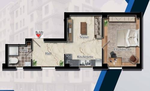 Vente Appartement F2 Bordj El Kiffan