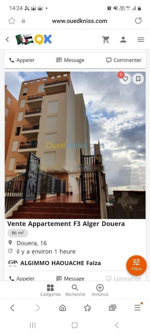 Vente Appartement F4 Douera