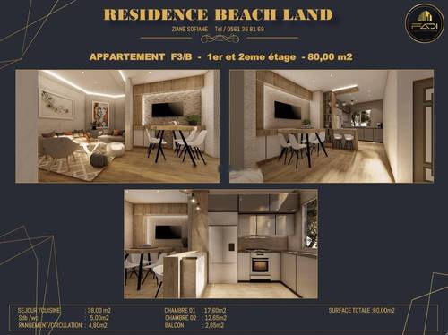 Vente Appartement F4 Bordj El Bahri