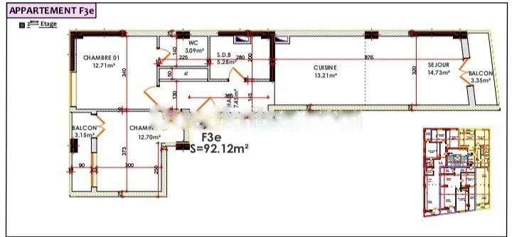 Vente Appartement F3 Bordj El Kiffan