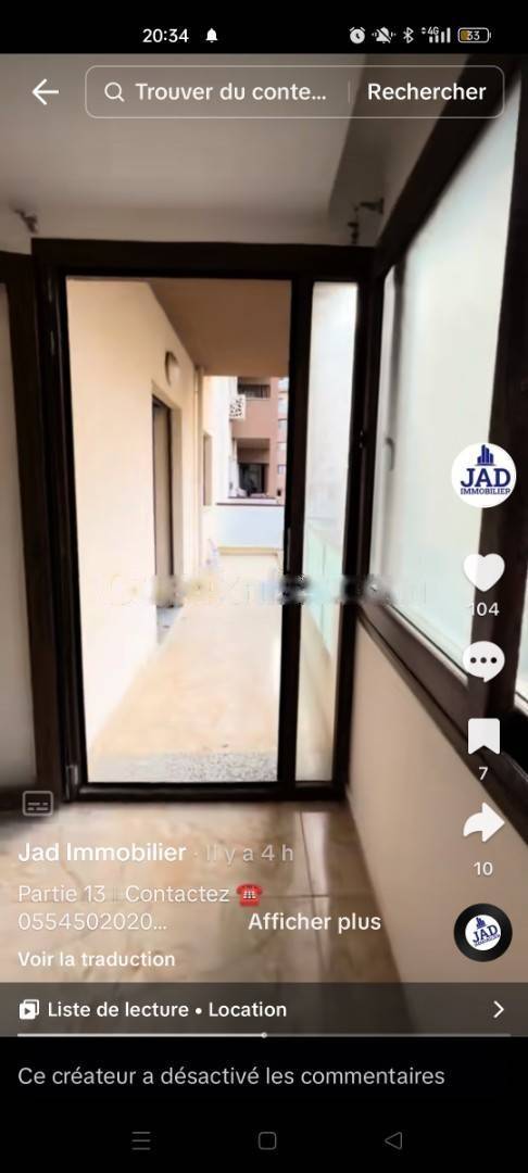 Location Appartement F4 Cheraga