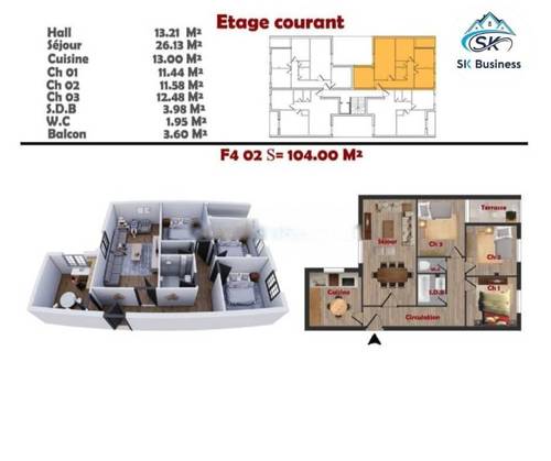 Vente Appartement Cheraga