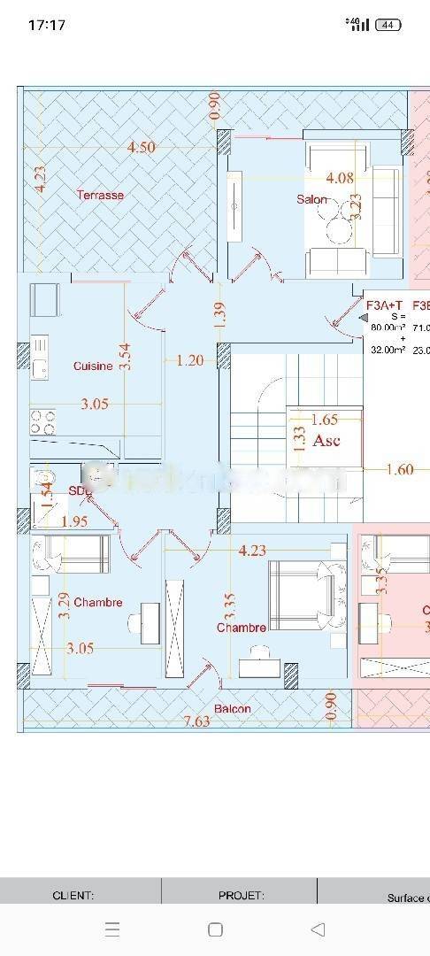 Vente Appartement F3 Bordj El Kiffan
