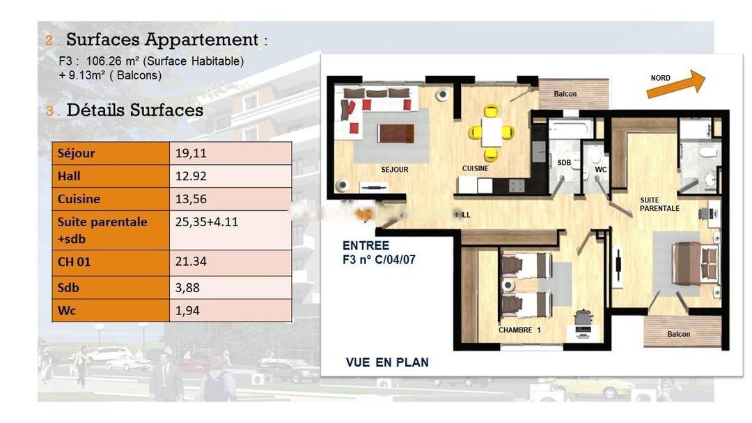 Vente Appartement F3 El Achour