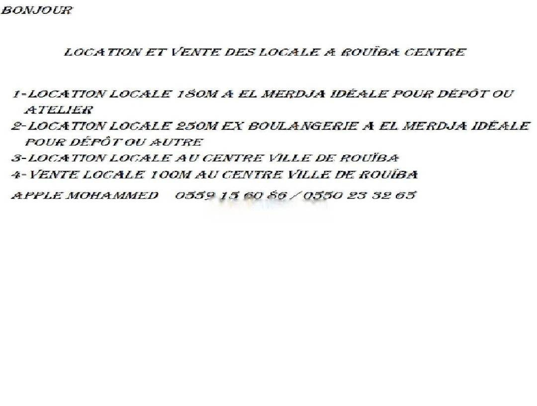 Location Local Rouiba