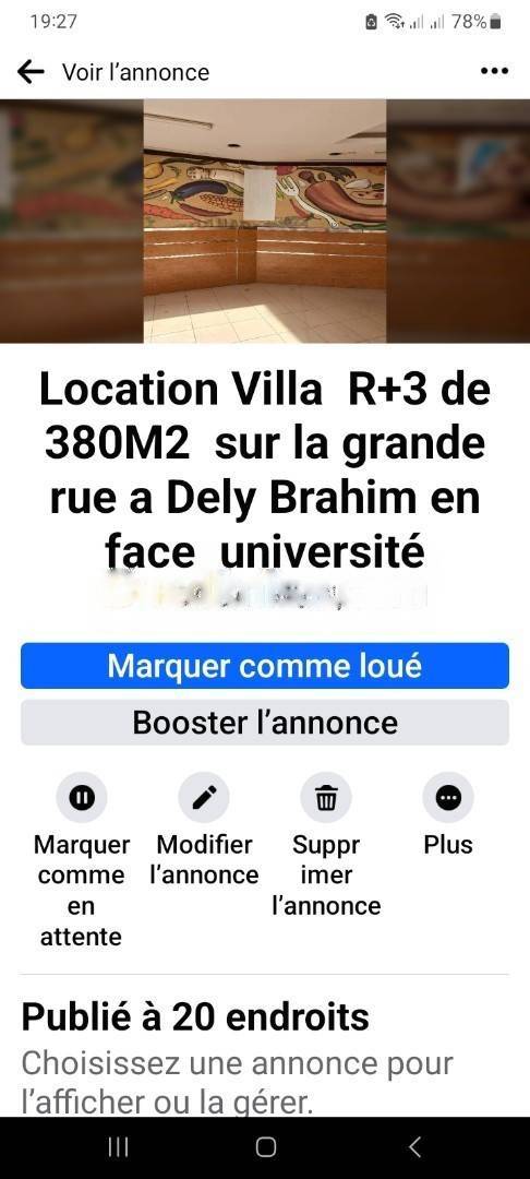 Location Villa F10 Dely Ibrahim