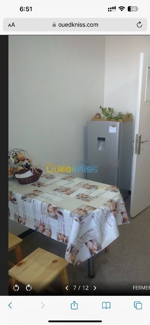 Location saisonnière Appartement F2 Ben Aknoun