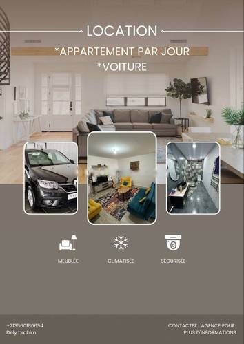 Location saisonnière Appartement Dely Ibrahim