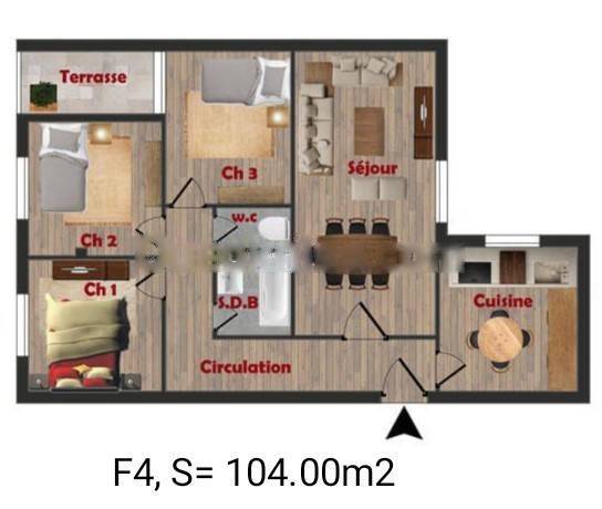 Vente Appartement F3 Cheraga