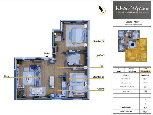 Vente Appartement F3 Saoula