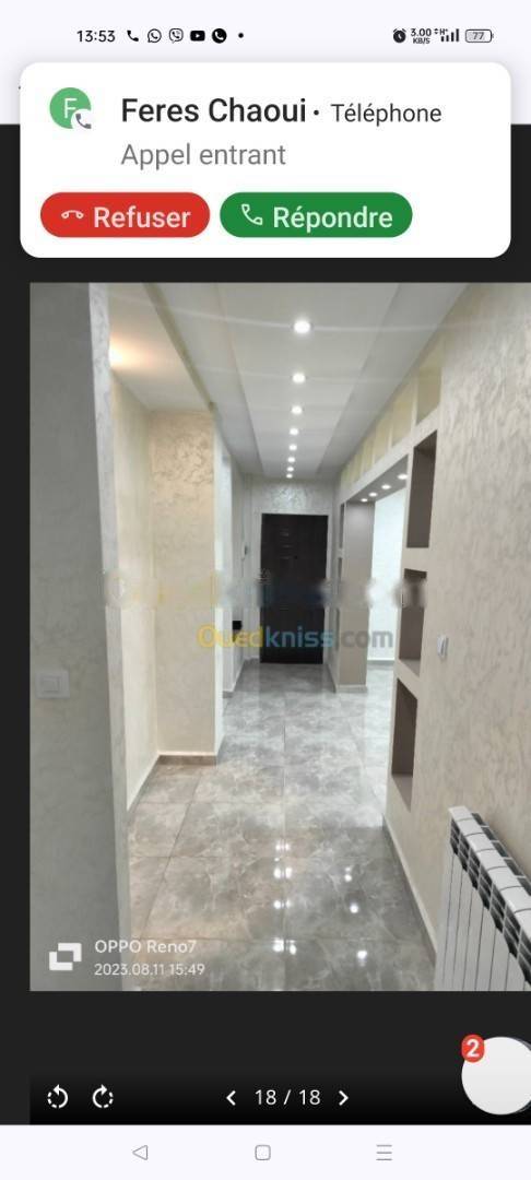 Vente Appartement F3 Bordj El Bahri