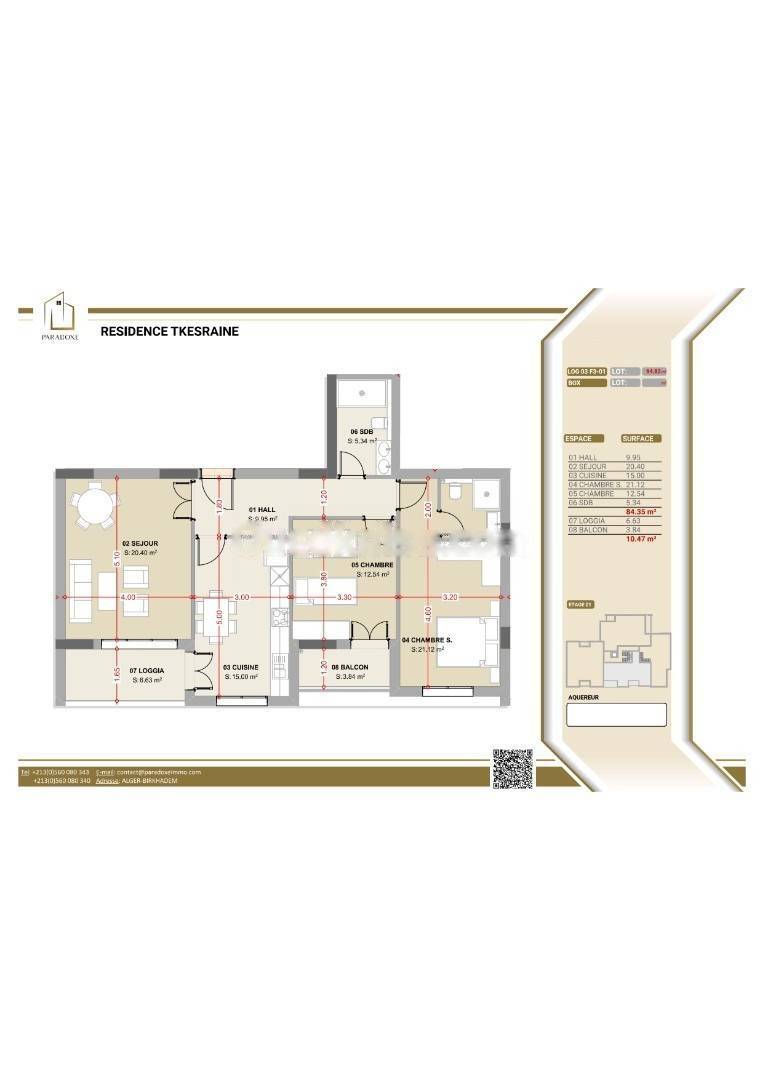Vente Appartement F3 Birkhadem