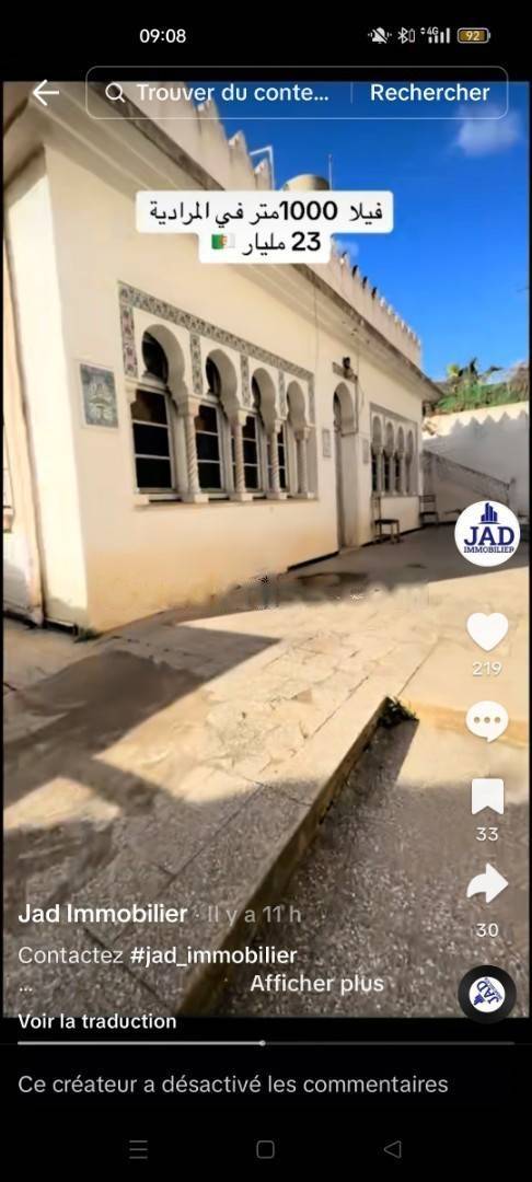 Vente Villa Bir Mourad Rais