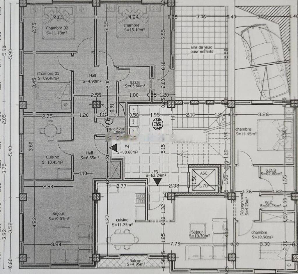 Vente Appartement F3 Belouizdad