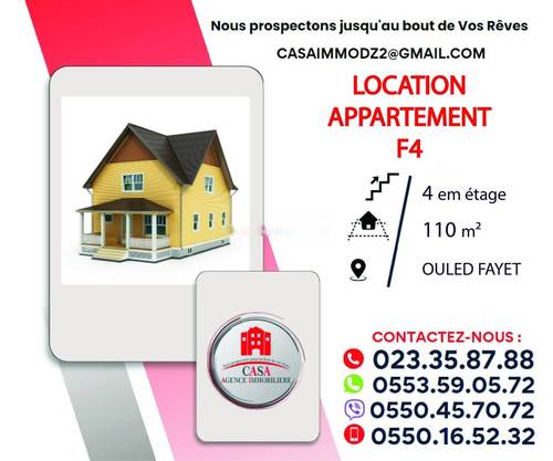 Location Appartement F4 Ouled Fayet