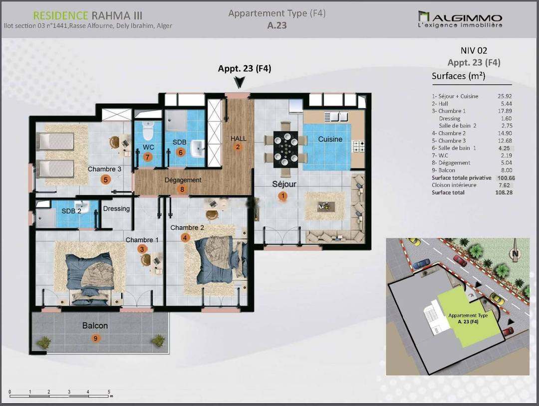 Vente Appartement Dely Ibrahim