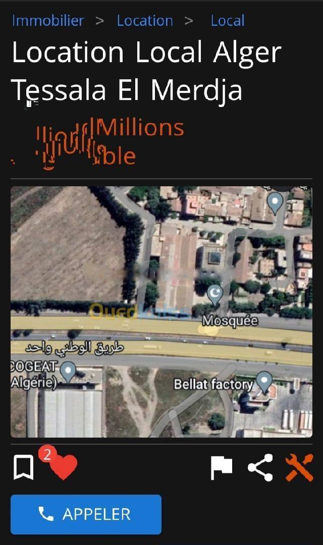 Location Hangar Tessala El Merdja