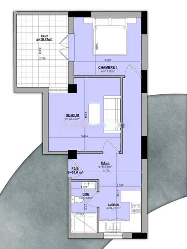 Vente Appartement F2 Bordj El Kiffan