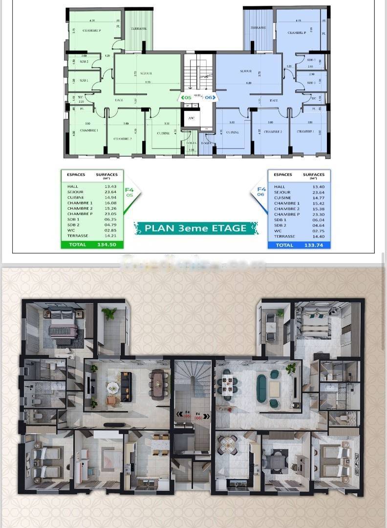 Vente Appartement F4 Draria