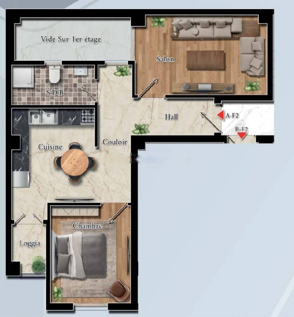 Vente Appartement F2 Bordj El Kiffan
