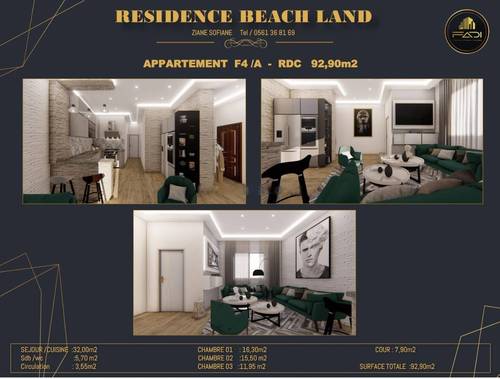 Vente Appartement F4 Bordj El Bahri