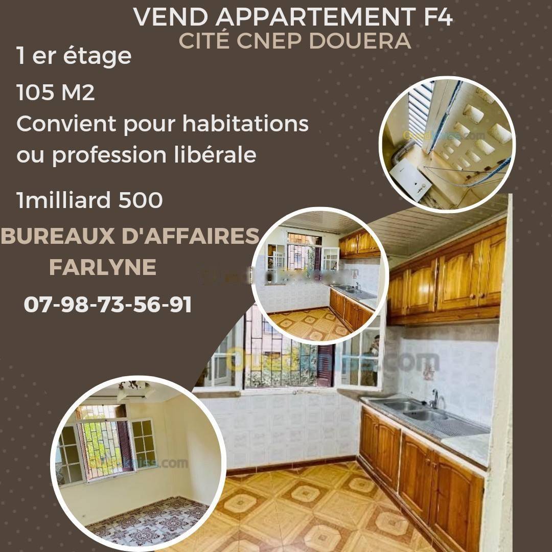 Vente Appartement F4 Douera