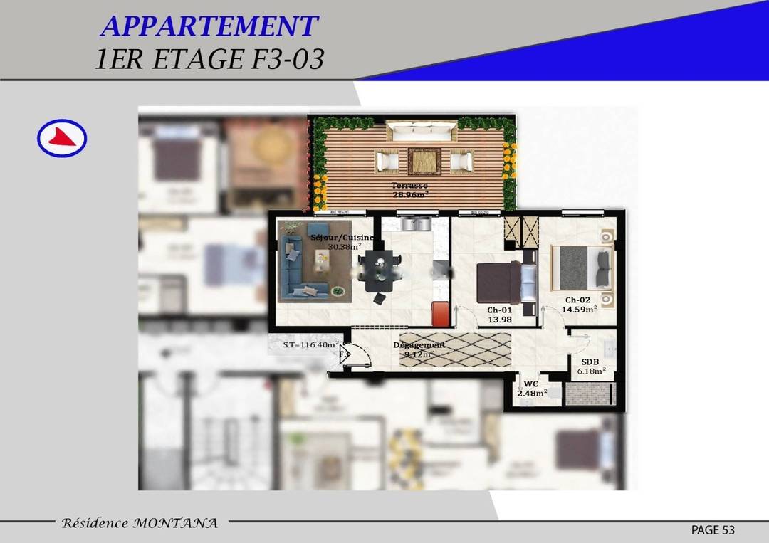 Vente Appartement F3 Dely Ibrahim
