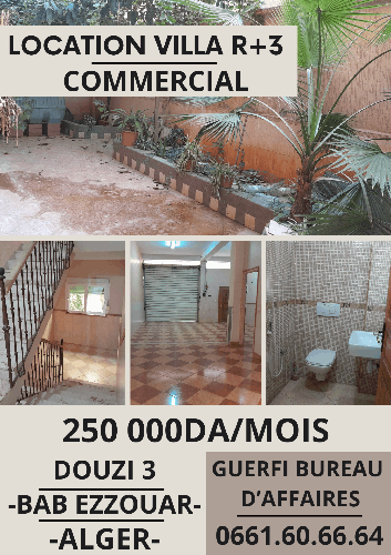 LOCATION VILLA R+3 COMMERCIAL